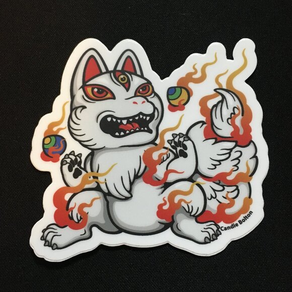 5/$25 Retro Kitsune and Floating Eyeballs Decal Sticker #5 - Picture 3 of 4